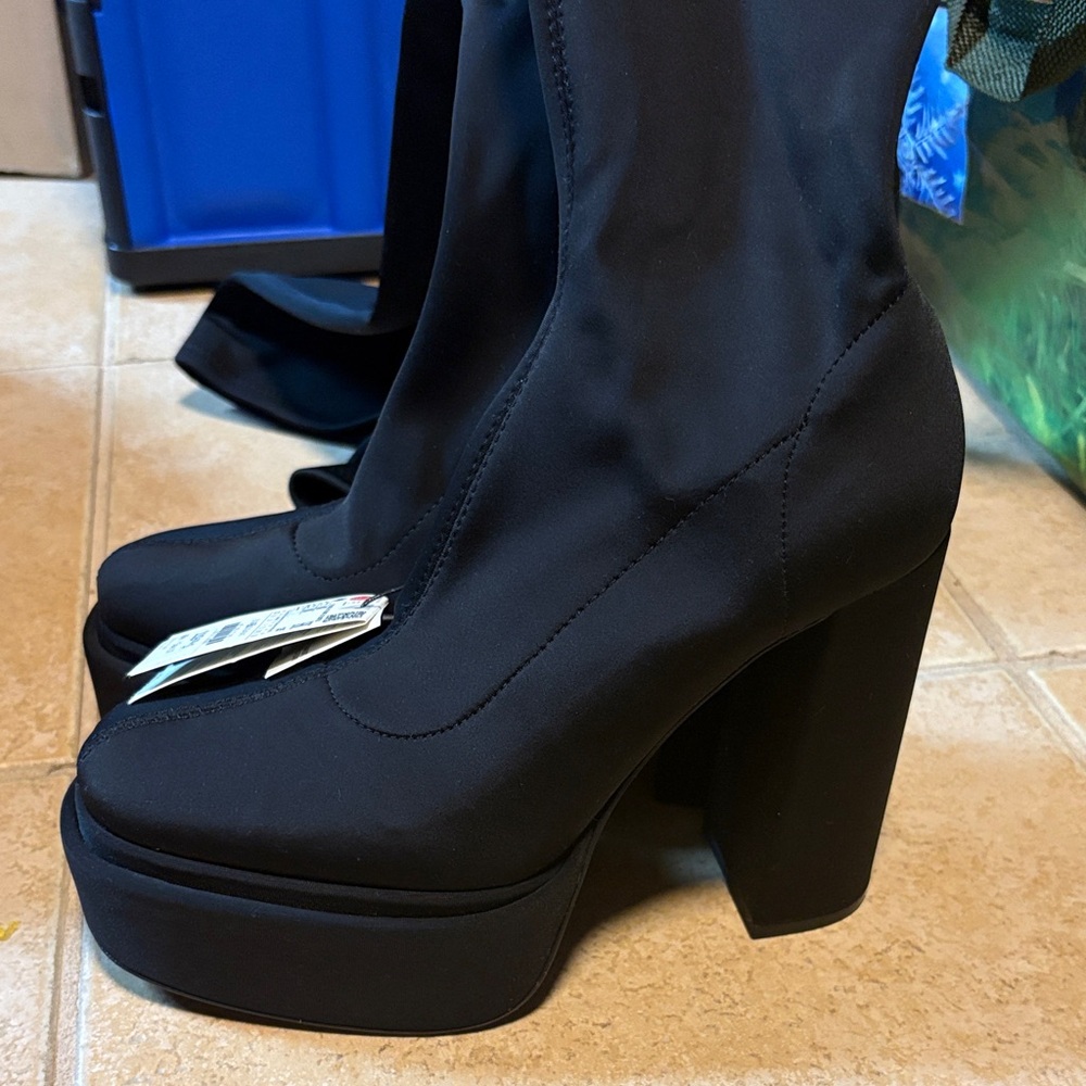 Zara Black Heeled Boots